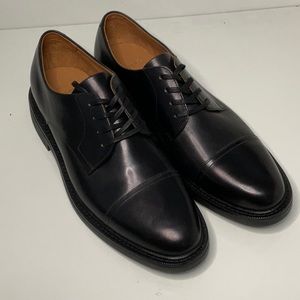 Polo Ralph Lauren Asher Cap Toe Black Calf Leather Shoes